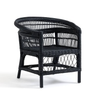 Кресло Ротанговое Malu единый размер черный LA REDOUTE INTERIEURS  фото, kupilegko.ru